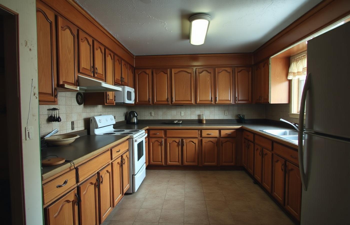 Dated kitchen before the remodel